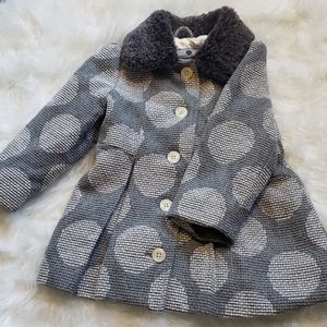 Cherokee Toddler faux fur collar coat size 2T